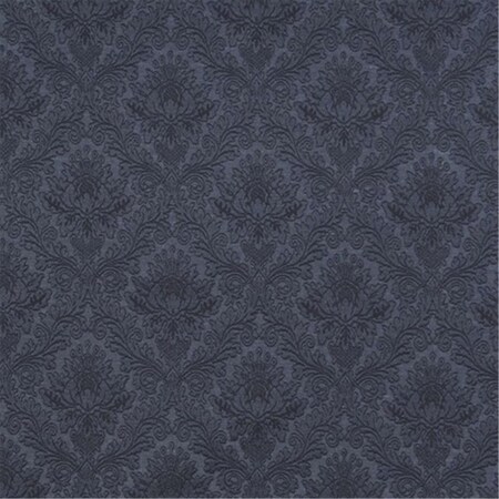 Designer Fabrics 54 in. Wide Blue- Floral Jacquard Woven Upholstery Grade Fabric E538